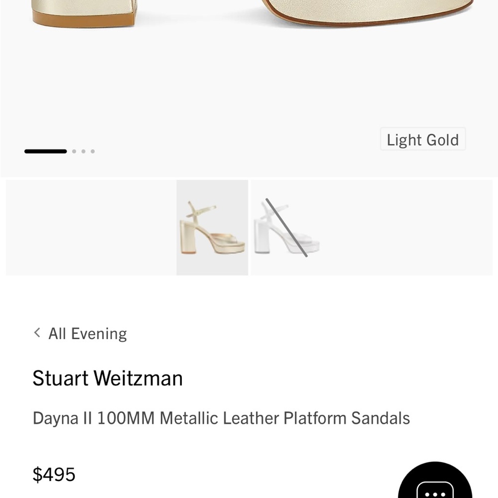 Stuart Weitzman Dayna Leather Platform size 7.5 B MSRP $495.00